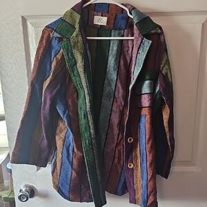 Colorful Striped Women's Blazer